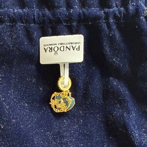 Pandora Disney Cinderella's Carriage & Heart Double Dangle Charm - Gold